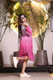 Blush Rush Ombre Shirt Dress
