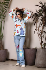 Aqua Pup Printed Shirt