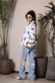 Aqua Pup Printed Shirt