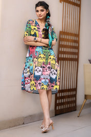 Purrfect Chaos Multi Cat Dress