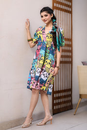 Purrfect Chaos Multi Cat Dress