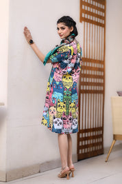Purrfect Chaos Multi Cat Dress