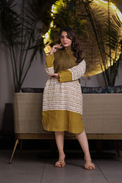 Mixed Signals Green Mishmash Dress