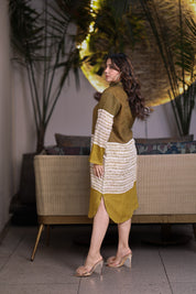 Mixed Signals Green Mishmash Dress