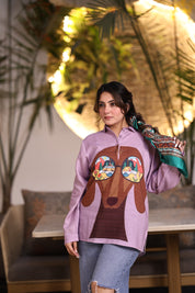 Lil Woof Purple Dog Shirt