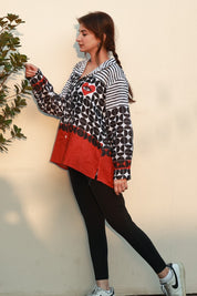Geo Vibe Check Monochrome Shirt
