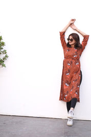 Heart on Fleek Brown Dress