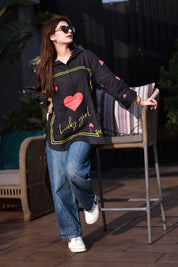 Lucky Babe Black Oversized Shirt