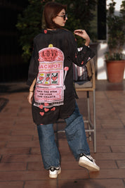 Lucky Babe Black Oversized Shirt