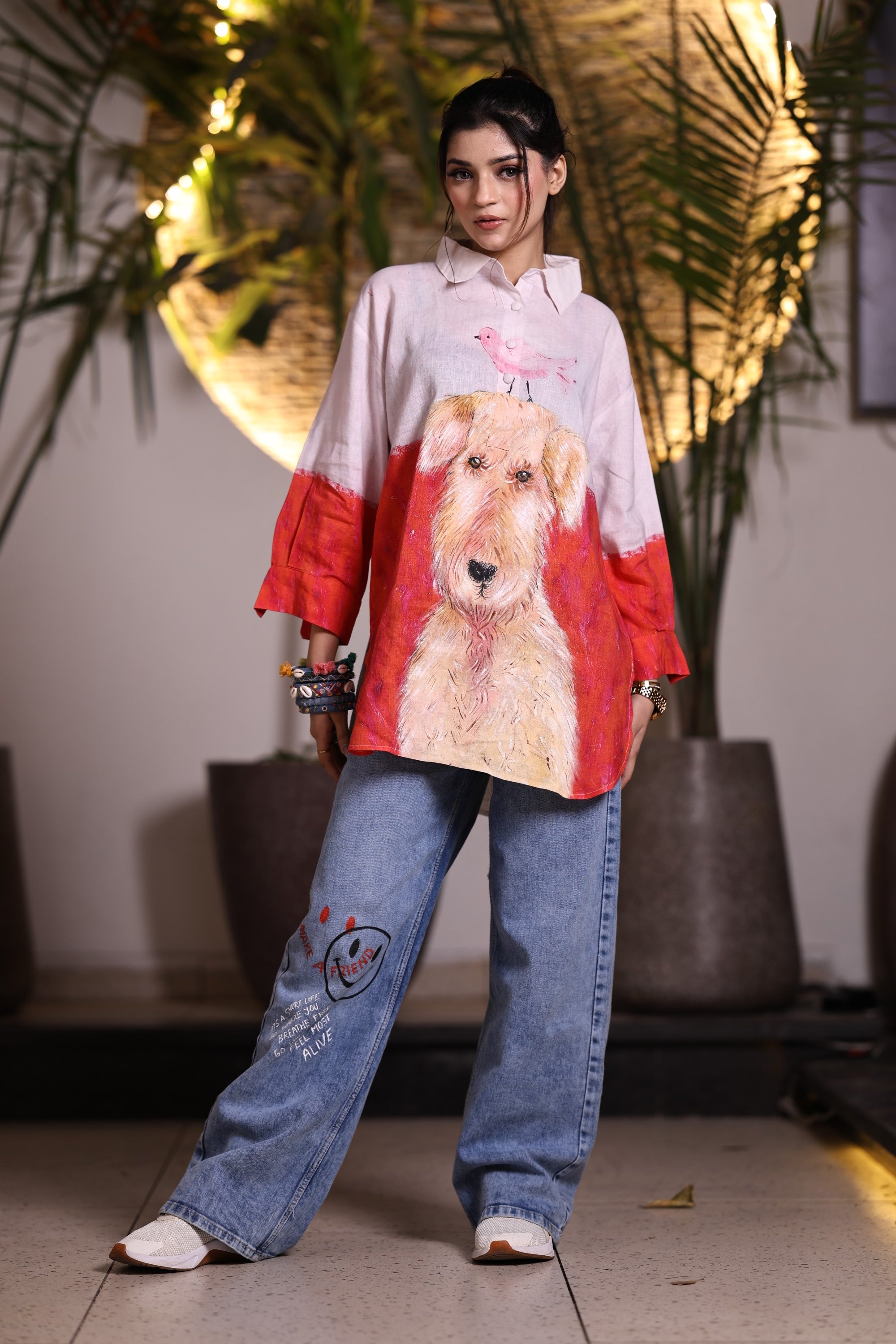 Pawfect Match Red-White Dog Shirt