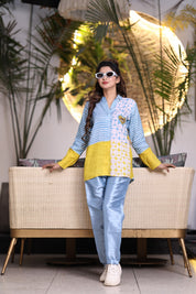 Eye Spy Geo Blue Co-ord