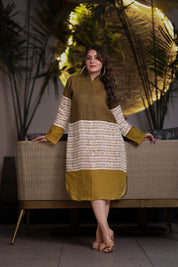 Mixed Signals Green Mishmash Dress